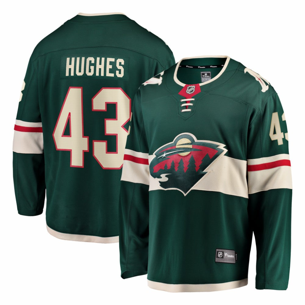NHL Green Quinn Hughes Minnesota Wild Fanatics Home Breakaway Jersey