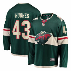 NHL Green Quinn Hughes Minnesota Wild Fanatics Home Breakaway Jersey