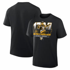 NHL Black Sidney Crosby Pittsburgh Penguins Most Points in Franchise History T-Shirt