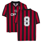 Frank Rijkaard AC Milan Autographed Red/Black Home Jersey - Icons