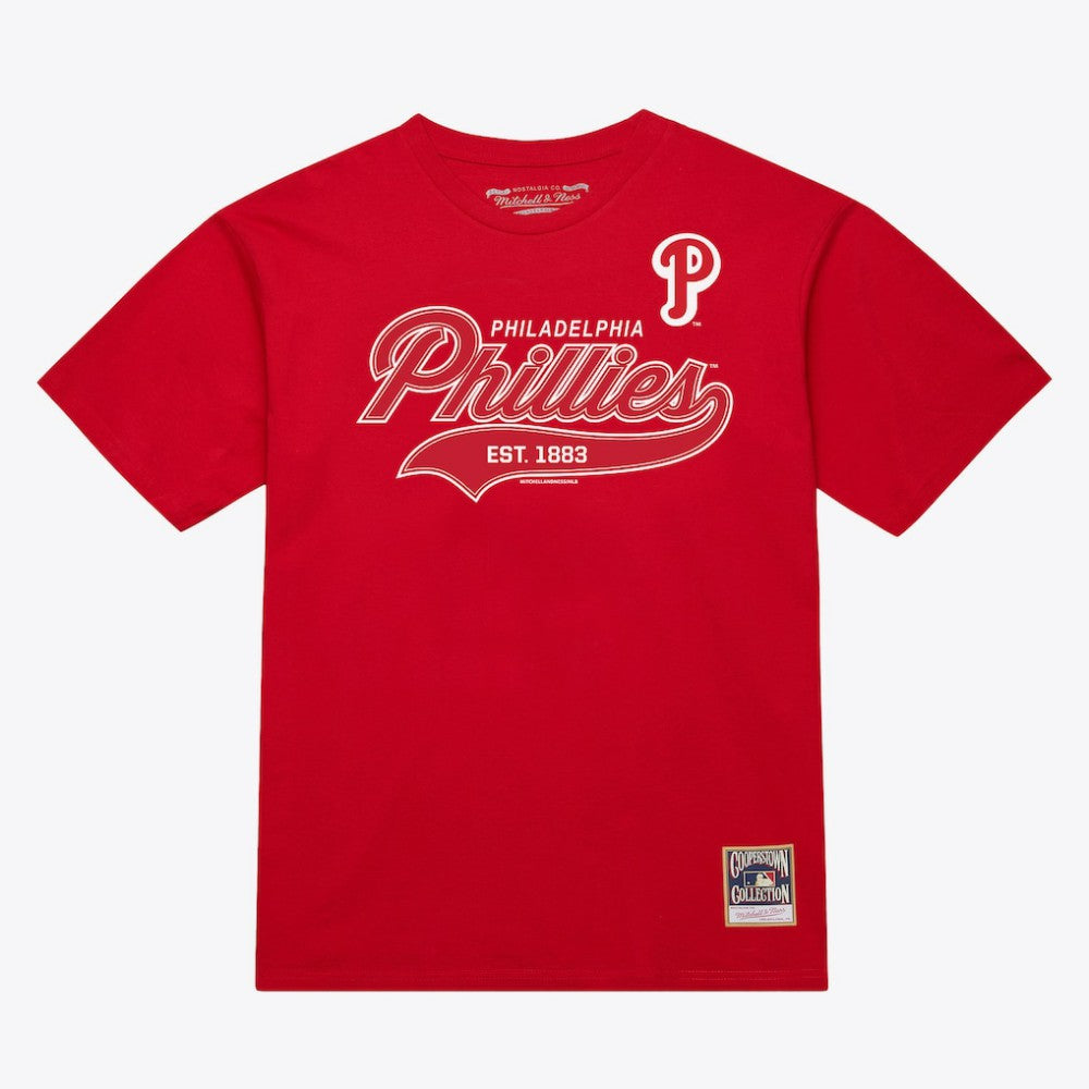 MLB Philadelphia Phillies Mitchell & Ness Script Sweep Arch T-Shirt
