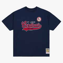 MLB St. Louis Cardinals Mitchell & Ness Script Sweep Arch T-Shirt