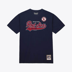 MLB Boston Red Sox Mitchell & Ness Script Sweep Arch T-Shirt