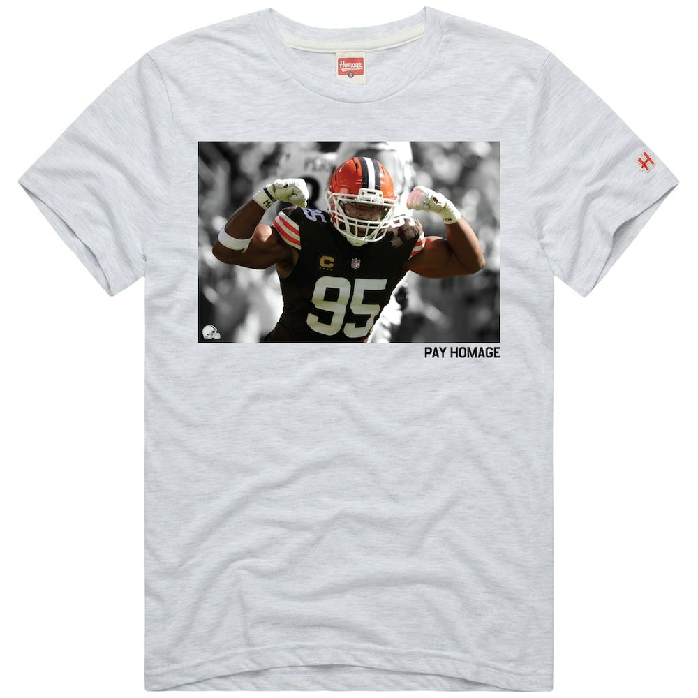 Myles Garrett Homage Unisex Player Graphic Tri-Blend T-Shirt - Cleveland Browns
