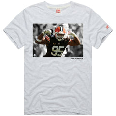 Myles Garrett Homage Unisex Player Graphic Tri-Blend T-Shirt - Cleveland Browns