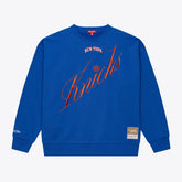 NBA New York Knicks Women's Hardwood Classics Script Lightweight Sweatshirt
