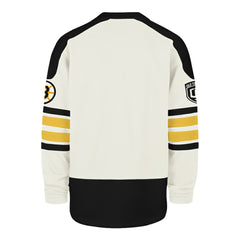 NHL Cream Boston Bruins '47 Pond Hockey Trio Eternal Lacer Sweatshirt