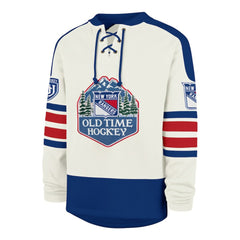 NHL Cream New York Rangers '47 Pond Hockey Trio Eternal Lacer Sweatshirt