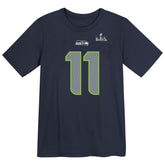 Jaxon Smith-Njigba Preschool Super Bowl LX Patch Name & Number T-Shirt - Seattle Seahawks