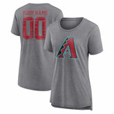 MLB Arizona Diamondbacks Women's Heritage Personalized Any Name & Number Tri-Blend T-Shirt