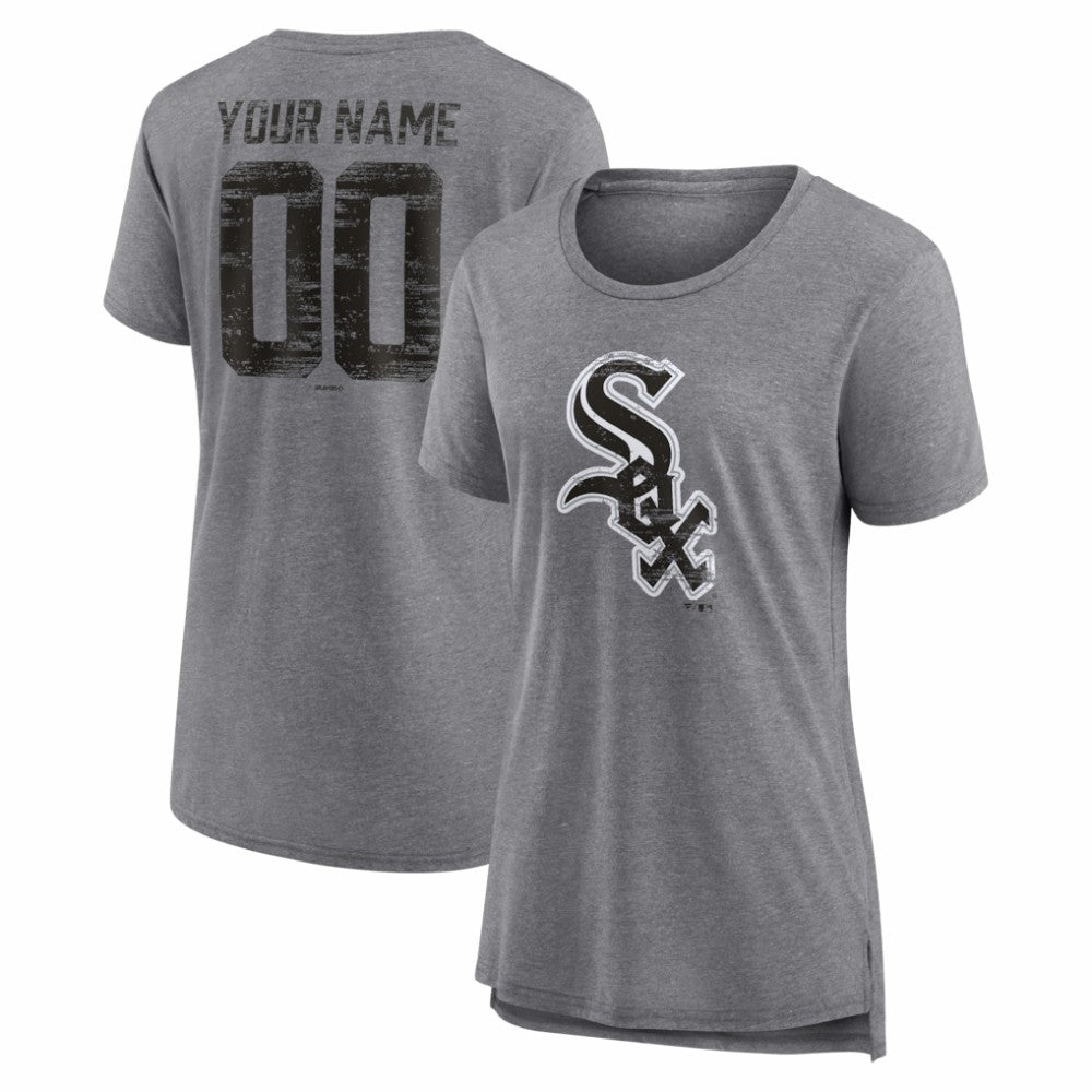 MLB Chicago White Sox Women's Heritage Personalized Any Name & Number Tri-Blend T-Shirt