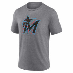 MLB Miami Marlins Heritage Personalized Any Name & Number Tri-Blend T-Shirt