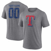 MLB Texas Rangers Heritage Personalized Any Name & Number Tri-Blend T-Shirt