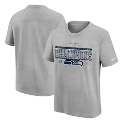 Youth 2025 NFC Champions Locker Room Trophy Collection Authentic T-Shirt - Seattle Seahawks
