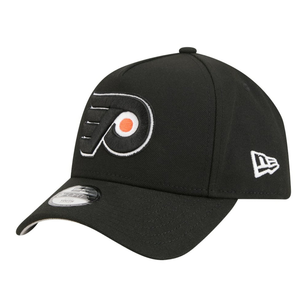 NHL Black Philadelphia Flyers New Era Youth 9FORTY A-Frame Adjustable Hat