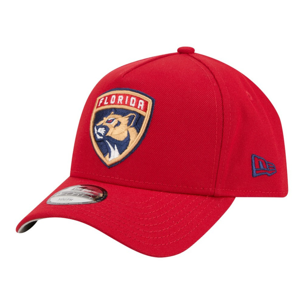 NHL Red Florida Panthers New Era Youth 9FORTY A-Frame Adjustable Hat