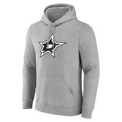 NHL Gray Dallas Stars Big & Tall Personalized Name & Number Monochrome Pullover Hoodie
