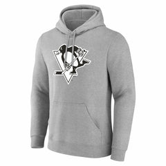 NHL Gray Pittsburgh Penguins Big & Tall Personalized Name & Number Monochrome Pullover Hoodie