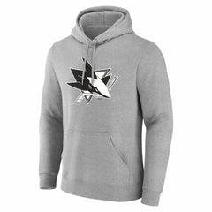 NHL Gray San Jose Sharks Big & Tall Personalized Name & Number Monochrome Pullover Hoodie