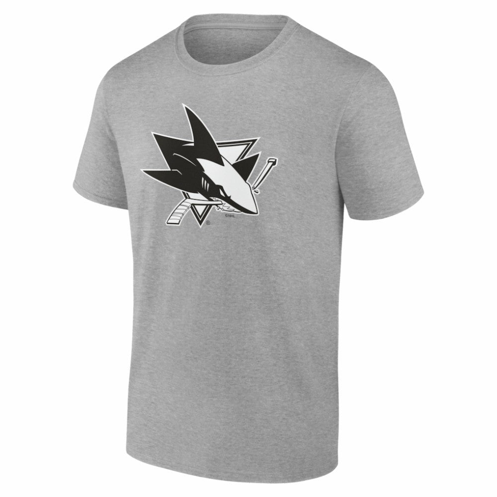 NHL Gray San Jose Sharks Big & Tall Personalized Name & Number Monochrome T-Shirt