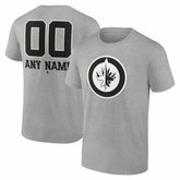 NHL Gray Winnipeg Jets Big & Tall Personalized Name & Number Monochrome T-Shirt
