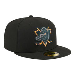 NHL Black Anaheim Ducks New Era Color Pop 59FIFTY Fitted Hat