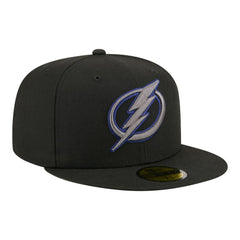 NHL Black Tampa Bay Lightning New Era Color Pop 59FIFTY Fitted Hat