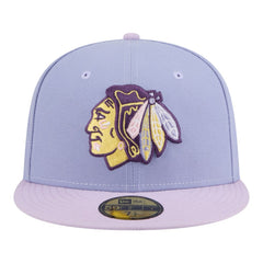 NHL Light Purple/Purple Chicago Blackhawks New Era Lavender Bloom 59FIFTY Fitted Hat