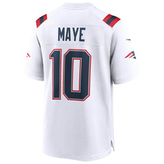 Drake Maye Super Bowl LX Patch Game Jersey - New England Patriots