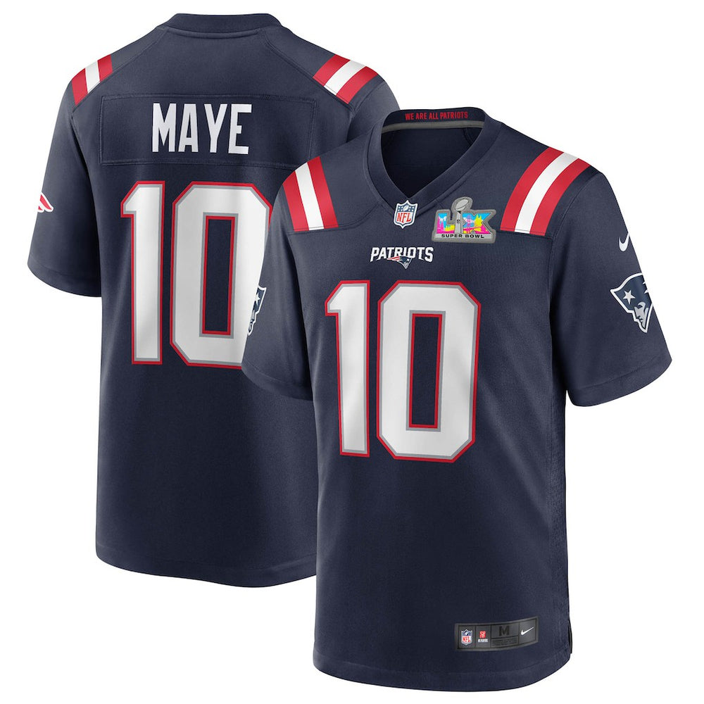 Drake Maye Super Bowl LX Patch Game Jersey - New England Patriots