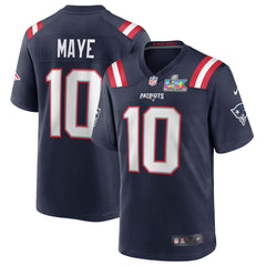 Drake Maye Super Bowl LX Patch Game Jersey - New England Patriots