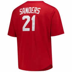 MLB Deion Sanders Cincinnati Reds Mitchell & Ness Big & Tall Cooperstown Mesh Batting Practice Jersey
