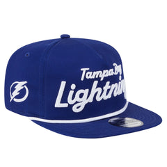 NHL Blue Tampa Bay Lightning New Era Team Text Golfer Adjustable Hat