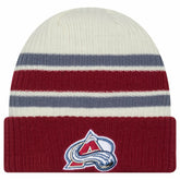 NHL Cream/Burgundy Colorado Avalanche New Era Vintage Cuffed Knit Hat