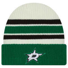 NHL Cream/Kelly Green Dallas Stars New Era Vintage Cuffed Knit Hat
