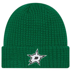 NHL Kelly Green Dallas Stars New Era Waffle Cuffed Knit Hat