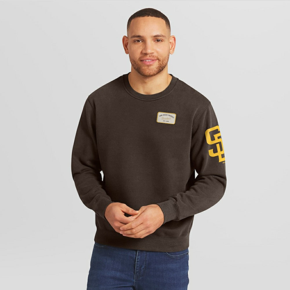 MLB San Diego Padres Darius Rucker Collection by Fanatics Washed Crew Neck Pullover Sweatshirt