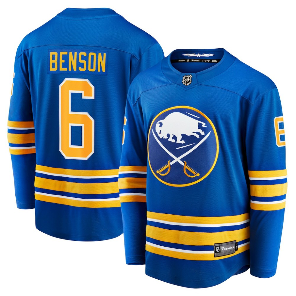 NHL Royal Zach Benson Buffalo Sabres Fanatics Home Breakaway Jersey