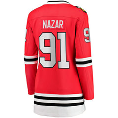 NHL Red Frank Nazar Chicago Blackhawks Fanatics Women's Home Breakaway Jersey
