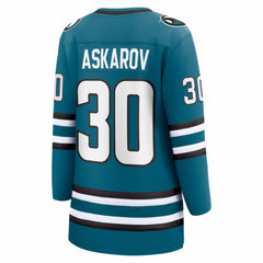 NHL Teal Yaroslav Askarov San Jose Sharks Fanatics Women's Home Breakaway Jersey