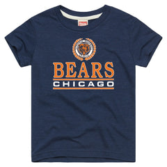 Homage Youth Crest Tri-Blend T-Shirt - Chicago Bears