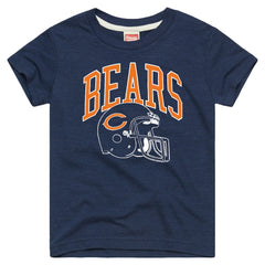 Homage Youth Helmet Retro Tri-Blend T-Shirt - Chicago Bears