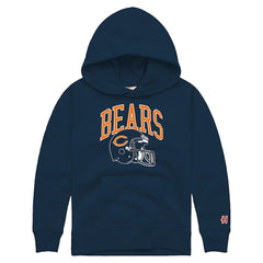 Homage Youth Helmet Retro Tri-Blend Hoodie - Chicago Bears