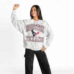 Gameday Couture Women's Whiteout Oversized Premium Fleece Sweatshirt - Houston Texans