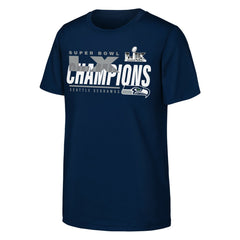 Youth Super Bowl LX Champions Iconic Victory T-Shirt - Seattle Seahawks