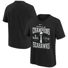 Youth Super Bowl LX Champions Locker Room Trophy Collection Replica T-Shirt - Seattle Seahawks