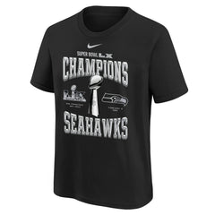 Youth Super Bowl LX Champions Locker Room Trophy Collection Replica T-Shirt - Seattle Seahawks
