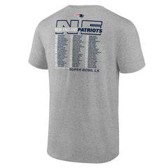Super Bowl LX Big & Tall Roster T-Shirt - New England Patriots