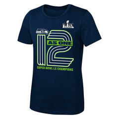 Girls Youth Super Bowl LX Champions On Top T-Shirt - Seattle Seahawks