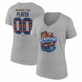 NHL Gray Boston Bruins Women's 2026 NHL Stadium Series Personalized Name & Number V-Neck T-Shirt